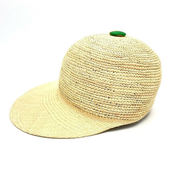 Authentic HERMES Casquette Straw cap Straw Hat straw natural - Picture 1 of 12